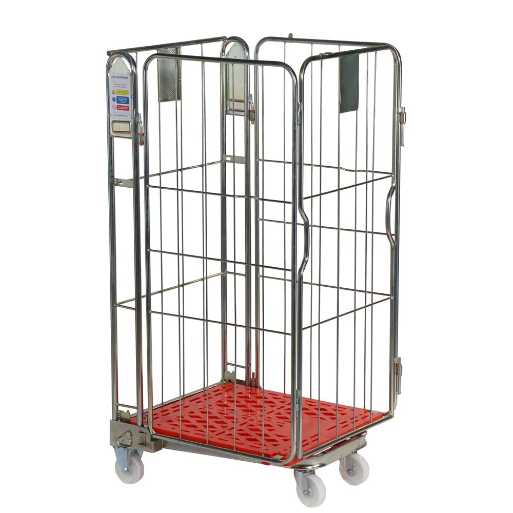 Four Sided Roll Pallet - Rod Infill - Plastic Base