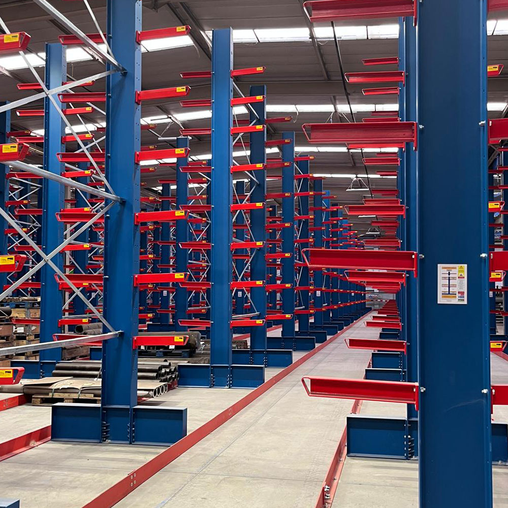 Warehouse Heavy Duty Cantilever Racking for Van Leeuwen Middlesbrough